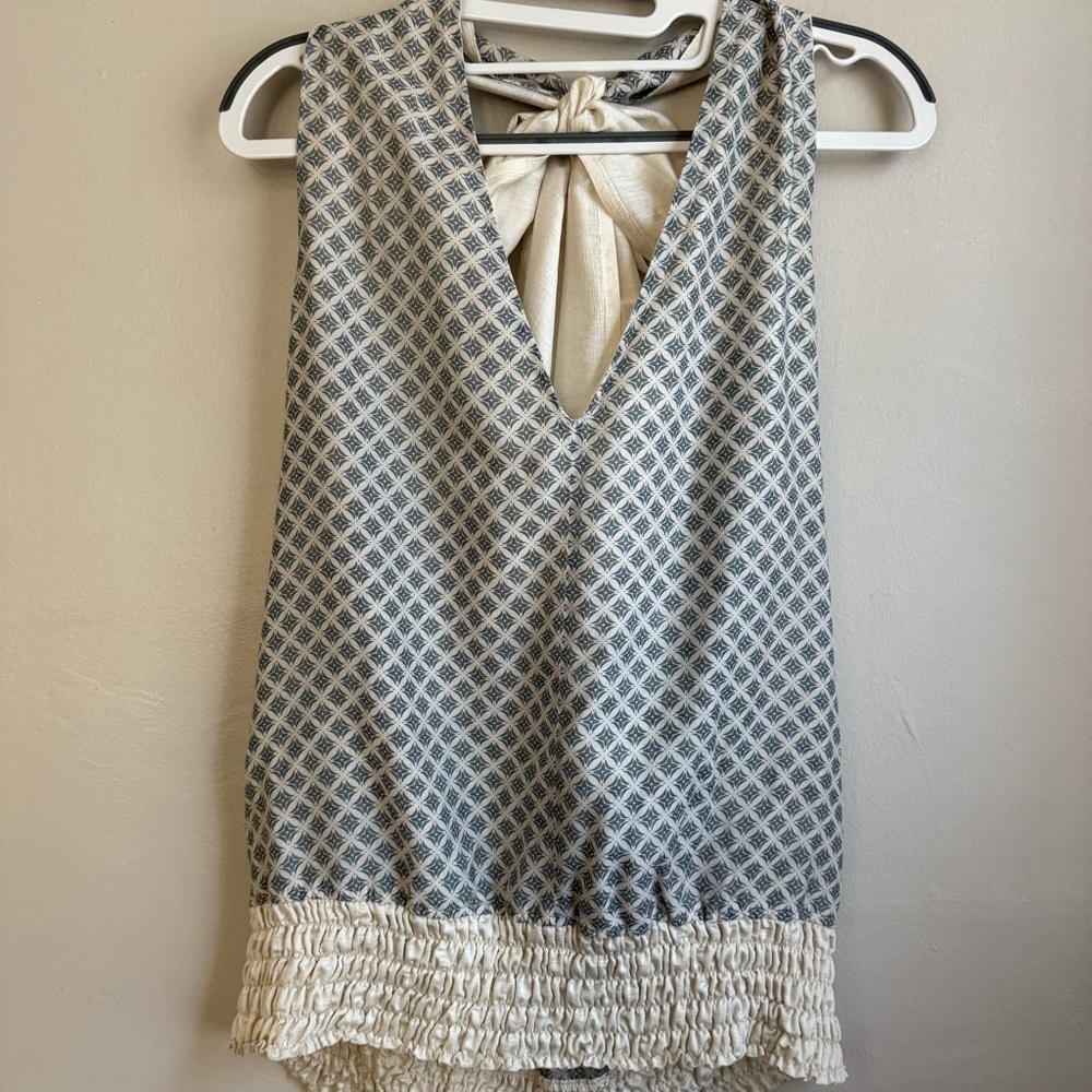 Beatrice B (Anthropologie) Halter Tie-Back Top — Italian Designer, Made in Italy